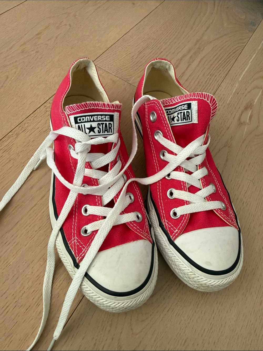 Converse pinkish red Low Top Canvas Sneakers